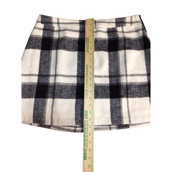 Lulus Mad for Plaid Black and White Flannel A-Line Mini Skirt Size XL - Picture 9 of 9